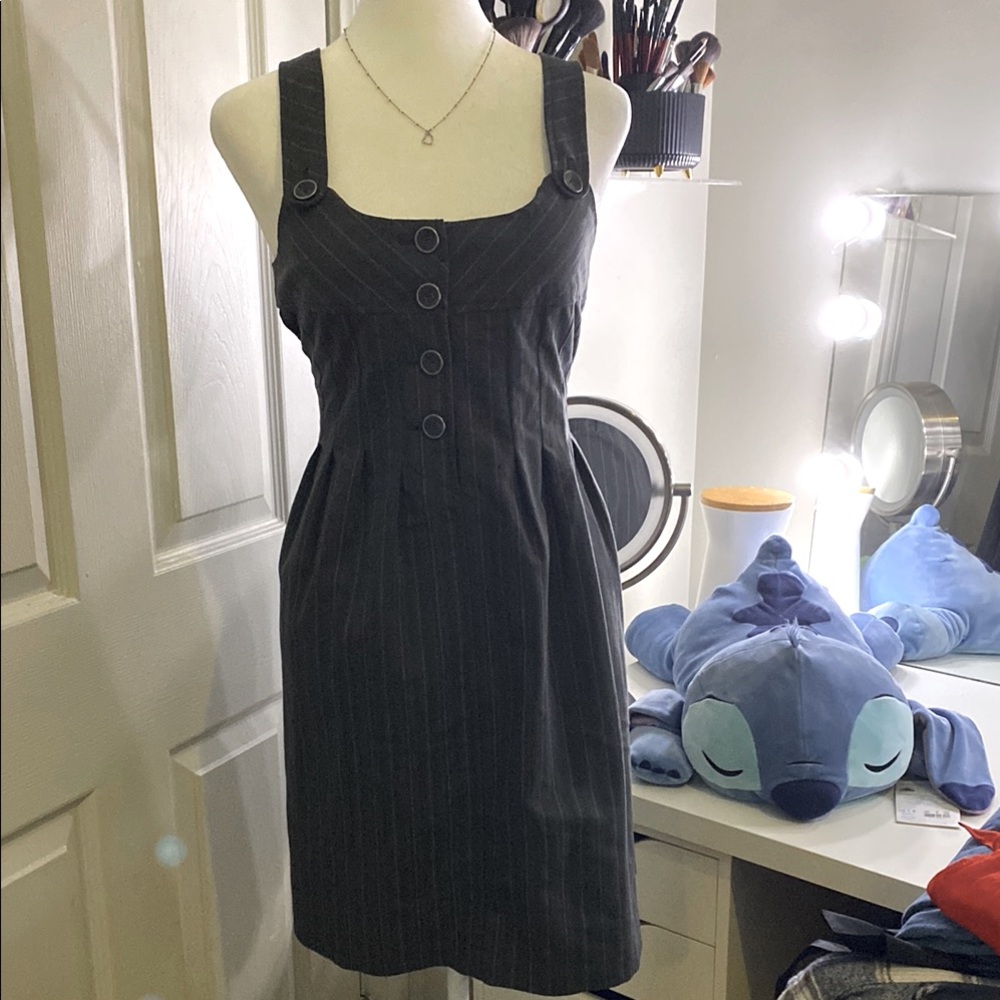 Elegant Black Button-Down Dress